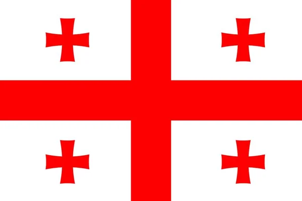Texturovaná Fotografie Vlajky Georgie Gruzie Vlajka Mává Gruzínská Národní Vlajka — Stock fotografie