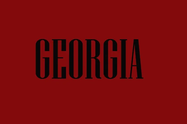 Szó Georgia Egy Sötét Világos Háttérrel Grúzia Lángokban Áll — Stock Fotó