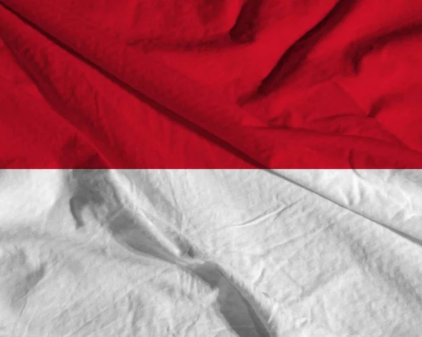 Vlajka Monaka Monako Národní Vlajka Mává Kvalitní Tkanina Koncept Mezinárodních — Stock fotografie