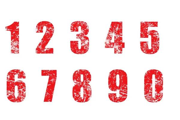 Φθαρμένοι Παλιοί Πολύχρωμοι Αριθμοί Από Έως Και Απομονώνονται Στο Προηγούμενο — Φωτογραφία Αρχείου