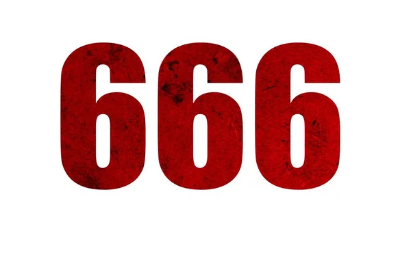 Número Seiscientos Sesenta Seis 666 Número Bestia Número Demonios Satanás —  Fotos de Stock