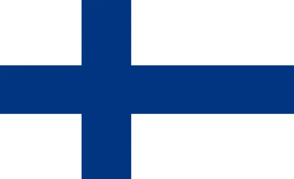 Finlands Flagga Silkes Finlands Flagga Viftar Vinden — Stockfoto