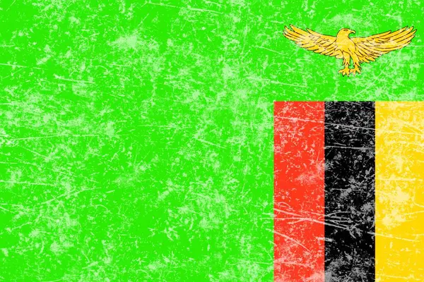 Zambiai Köztársaság Nemzeti Szövet Zászló Textil Háttér Nemzetközi Világ Szimbóluma — Stock Fotó