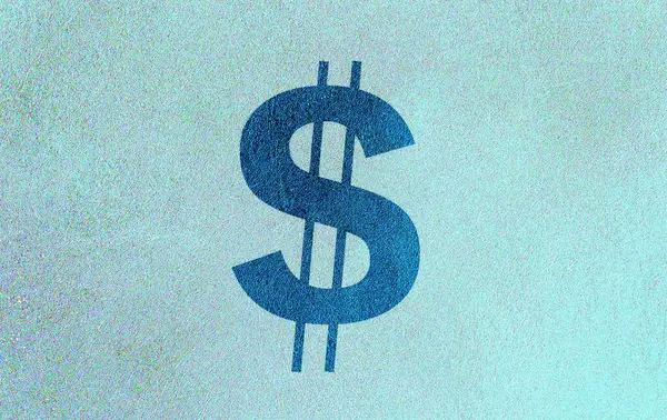 Currency symbol dollar sign.Line of dollar signs in multiple colors.