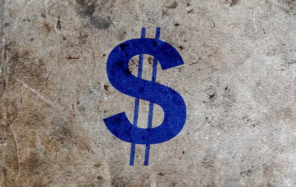 Para birimi sembolü dolar işareti. Dolar işaretleri farklı renklerde..