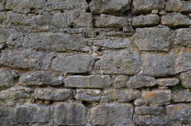 Gri doğal taş duvar zemin. Eski taş duvar dokusu.