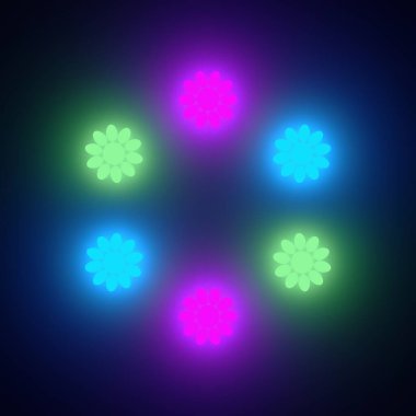 Vektör çizimi. Çemberli soyut renkli arkaplan.