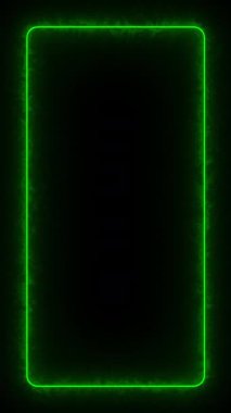 Dikey animasyon çerçeve, ince duman ve kenarlarında yeşil renkli ışıltı etkisi. Kusursuz döngü. Uzayı kopyala Siyah arka plan. Kompozisyon ve duvar kağıdı için ideal.