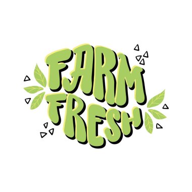 Çiftlik el yapımı yaratıcı vektör harfleri. Eko ürünler konsept satın alıyor. 