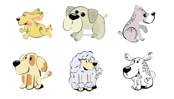 Schattig Hondenprint Ontwerp Vector Illustratie Ontwerp Voor Modestoffen Textiel Graphics — Stockvector