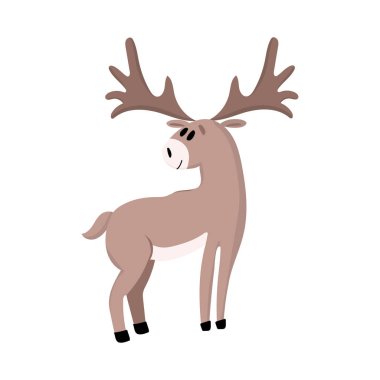 Sevimli çizgi film hayvanı. Sevimli karakter - beyaz arkaplanda ayı. 