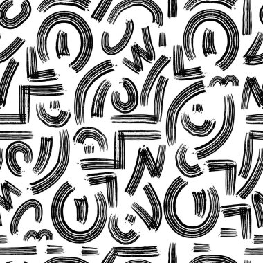 El çizimi kalem çizgileri ve karalamalar. Vektör kömür lekeleri, grevler ve girdaplar. Doodle tarzı kabataslak çizgiler. Yatay dalga fırça darbeleri koleksiyonu. Sert kenarlı çizik darbeleri.