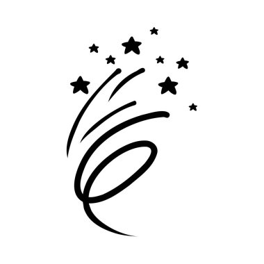 Yıldız Vektörlü Asgari Havai fişek Patlama Simgesi