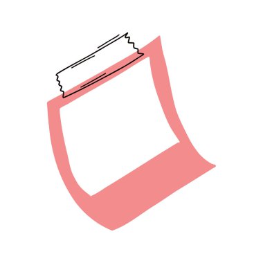 Üzerinde bant olan Yapışkan Not Çizgisi 