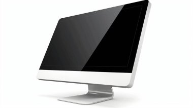 Zarif bir tasarım ve minimalist estetik içeren modern bir bilgisayar monitörü, herhangi bir çalışma alanını geliştirmek ve çağdaş teknolojiyi sergilemek için mükemmel..