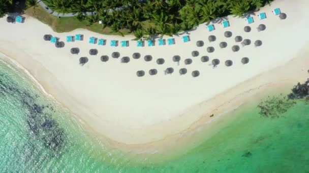 Drónfelvétel Mauritius Szigetének Paradicsomi Tengerparti Területeiről — Stock videók