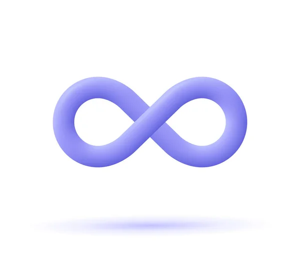 stock vector Endless infinity sign. 3d vector icon. Cartoon minimal style.