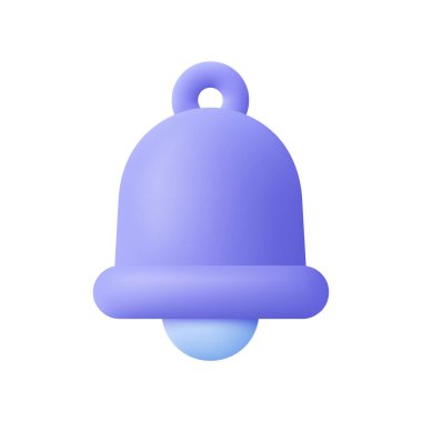 Bilgilendirme zili çalıyor. Uyarı, alarm ve mesaj konsepti. 3d vektör simgesi. Çizgi film biçimi.