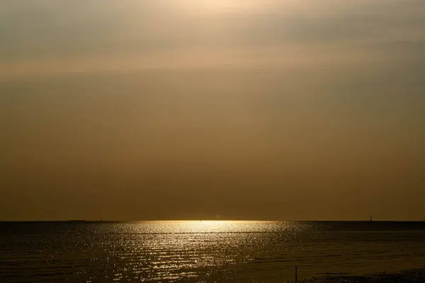 Piękny Krajobraz Zachodu Słońca Godzinach Wieczornych Różnych Tonów Tła Dobre — Zdjęcie stockowe