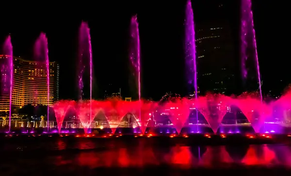 Бангкок Таїланд Вересня 2023 Року Танець Фонтанів Мультимедійному Парку Ікон — стокове фото