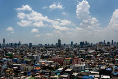 Mavi Gökyüzü Arkaplanı farklı türde güzel kabarık bulutlar ve güzel bir manzara ve bazıları da şehir manzarası..