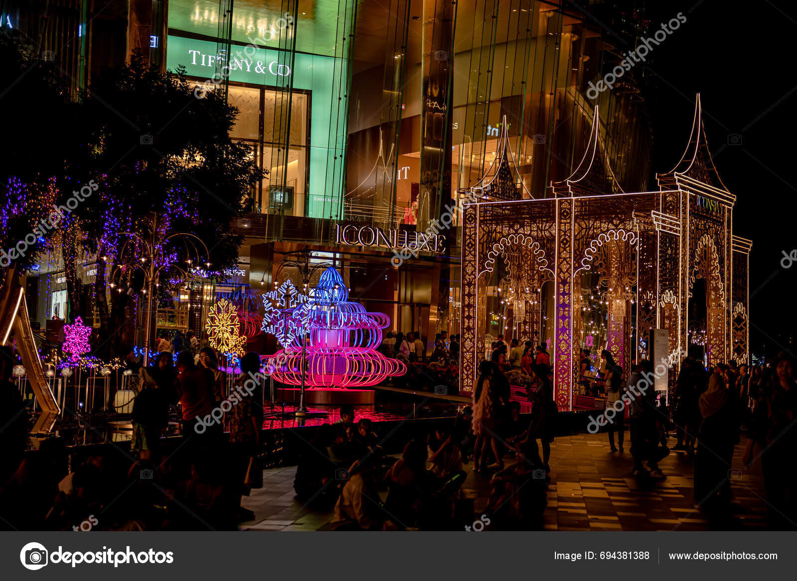 Bangkok Thailand December 2023 Christmas Season Icon Siam Celebrate 5Th