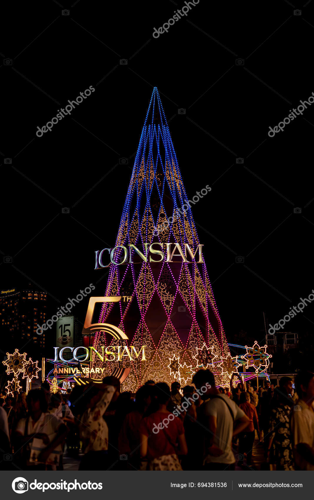 Bangkok Thailand December 2023 Christmas Season Icon Siam Celebrate 5Th