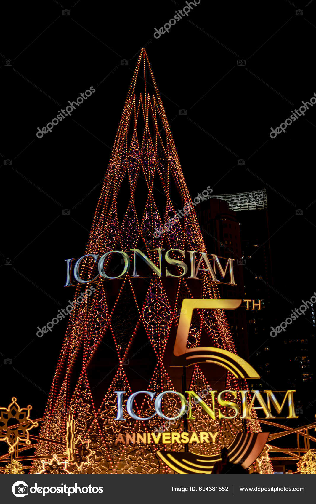 Bangkok Thailand December 2023 Christmas Season Icon Siam Celebrate 5Th
