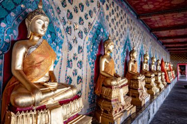 Pagoda of Wat Arun Temple in Bangkok City along Chao Praya river, one of the best Landmark for tourists and visitors. Beautiful travel attraction for holidays in Thailand.
