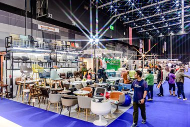 Bangkok, Tayland 'da Bitec Bangna' da Mobilya Mega Satış Sergisi 'nin İç Görünümü - 26 Ocak 2025.