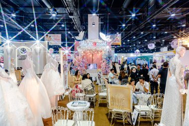 Sergi etkinliği, birçok yerli ve turistin geldiği Kraliçe Sirikit Ulusal Kongre Merkezi 'nde (QSNCC) Tayland ve Denizaşırı Seyahat etkinliği. Bangkok, Tayland. - 9 Mart 2025.