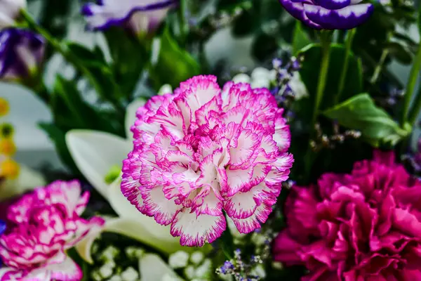 Güzel çiçek süslemeleri, çiçek arkaplanı, düğün dekorasyonu, gül deseni, renkli arka plan, seçici odak noktasında bir demet çiçek..