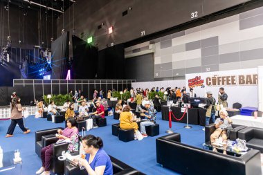 Bangkok, Tayland - 27 Haziran 2025: Bitec Bangna 'da düzenlenen Tayland Sağlık, Seyahat, Moda ve Turizm Sergisi.