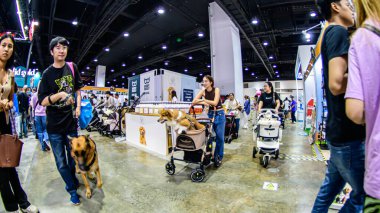 QSNCC 'de Tayland' da Hayvan Fuarı. Ziyaretçiler, alışveriş için kendi hayvanlarını getirebilir ve diğer evcil hayvan severler ile etkinliklerin tadını çıkarabilirler. Bangkok, Tayland - 2 Ağustos 2025.