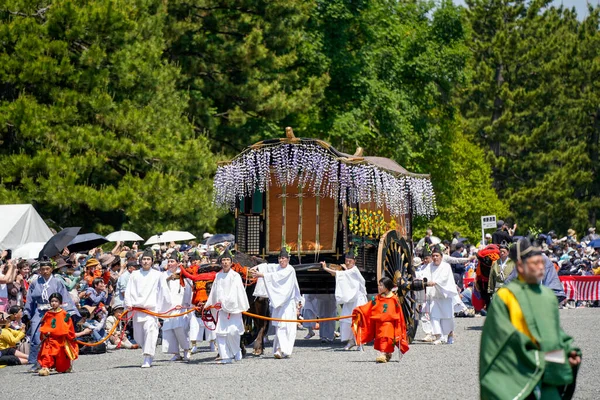 Kyoto Japan Mai 2023 Aoi Matsuri Aoi Fest Historische Parade — Stockfoto