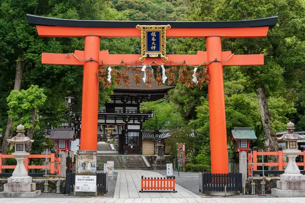 Kyoto Japonya Haziran 2023 Matsunoo Taisha Tapınağı Torii Kapısı — Stok fotoğraf