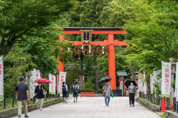 Kyoto Japonya Haziran 2023 Matsunoo Taisha Tapınağı Torii Kapısı — Stok fotoğraf