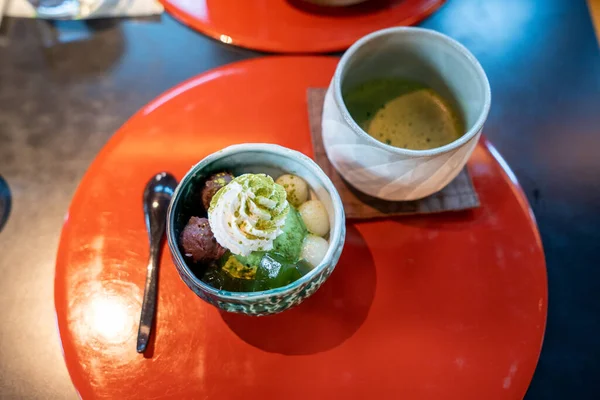 Солодощі Matcha Уджі Кіото Японія Японський Зелений Чай Традиційні Цукерки — стокове фото