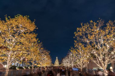 Yebisu Garden Place Kış Aydınlatma festivali, ünlü romantik ışık olaylar, güzel manzarası, popüler turistik, Tokyo şehir, Japonya tatil için seyahat yerler