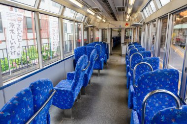 Kyoto, Japonya - 26 Haziran 2024: Eizan Elektrik Demiryolu Model Treni 903.