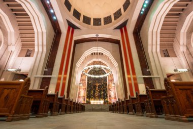 Saint Joseph 's Oratoire Saint-Joseph du Mont-Royal Oratoire (Kraliyet Oratoire Saint-Joseph du Mont-Royal). Montreal, Quebec, Kanada 'da küçük bir bazilika.