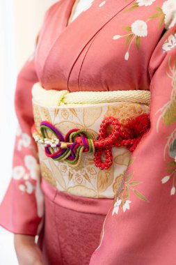 Seçkin Pembe Geleneksel Japon Kimono Mobilyaları.