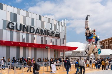 Osaka, Japonya - 16 Nisan 2025: GUNDAM NEXT PAVILION, Dünya Fuarı 2025.