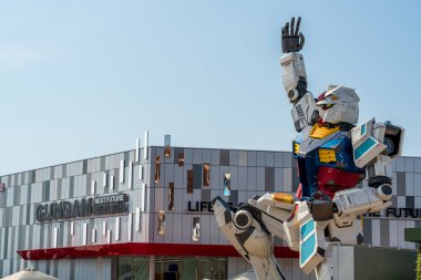 Osaka, Japonya - 30 Nisan 2025: GUNDAM NEXT PAVILION 2025 Osaka Kansai Fuarı 'nda popüler bayiliği sergiliyor.