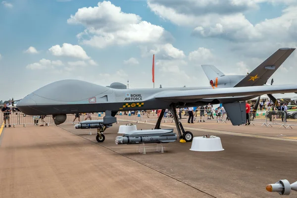 Raf Protector General Atomics Reaper Drone Uav Exhibición Base Aérea — Foto de Stock