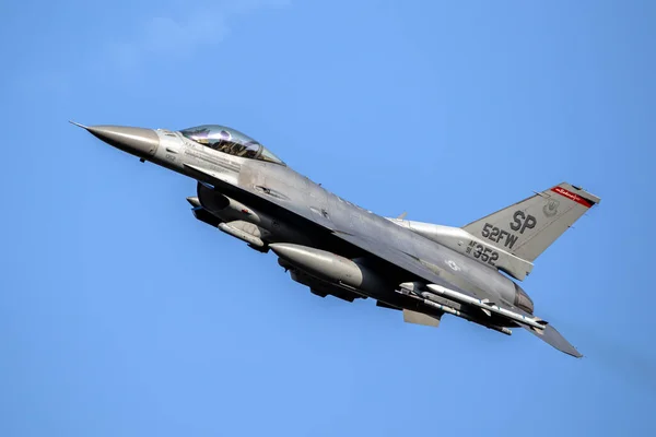 Air Force Fighting Falcon Stíhací Letoun Stíhacího Křídla Základně Spangdahlem — Stock fotografie