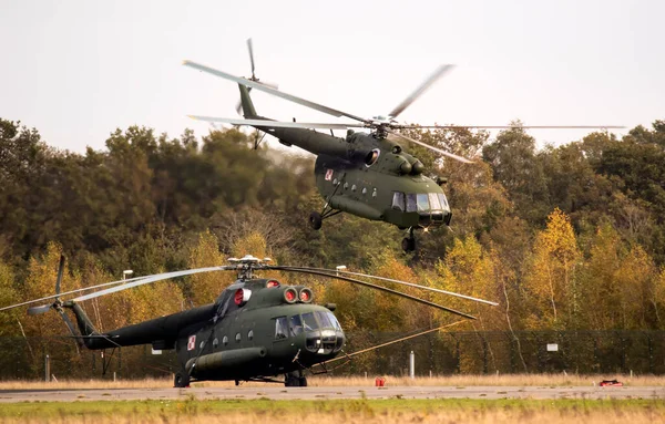 Polish Mil Hip Transport Helicopter Taking Peel Airbase Nato Exercise — Stock Photo, Image
