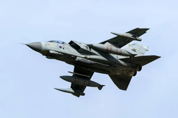 Aeromobile Bombardiere British Royal Air Force Tornado Volo Durante Esercitazione — Foto Stock