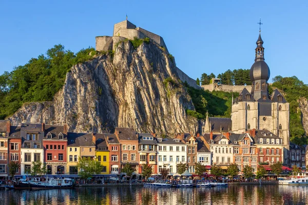 stock image City of Dinant with it's Notre Dame and Citadel, Ardennes, Belgium