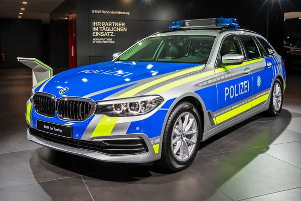 Bmw Touring German Police Car Frankfurt Iaa Motor Show Tyskland – stockfoto